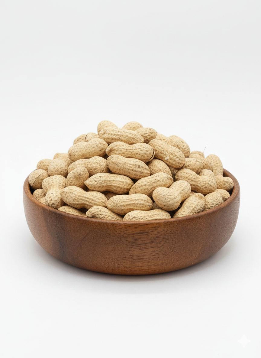 بادام زمینی با پوست